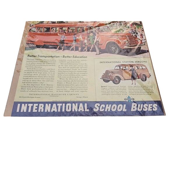 1940 International School Bus Advertisement Station Wagon School Vtg Print AD - Picture 3 of 3